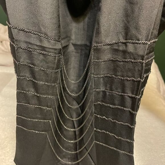 NWT Line & Dot Black Silver Chain Tank Top Blouse - Picture 5 of 8